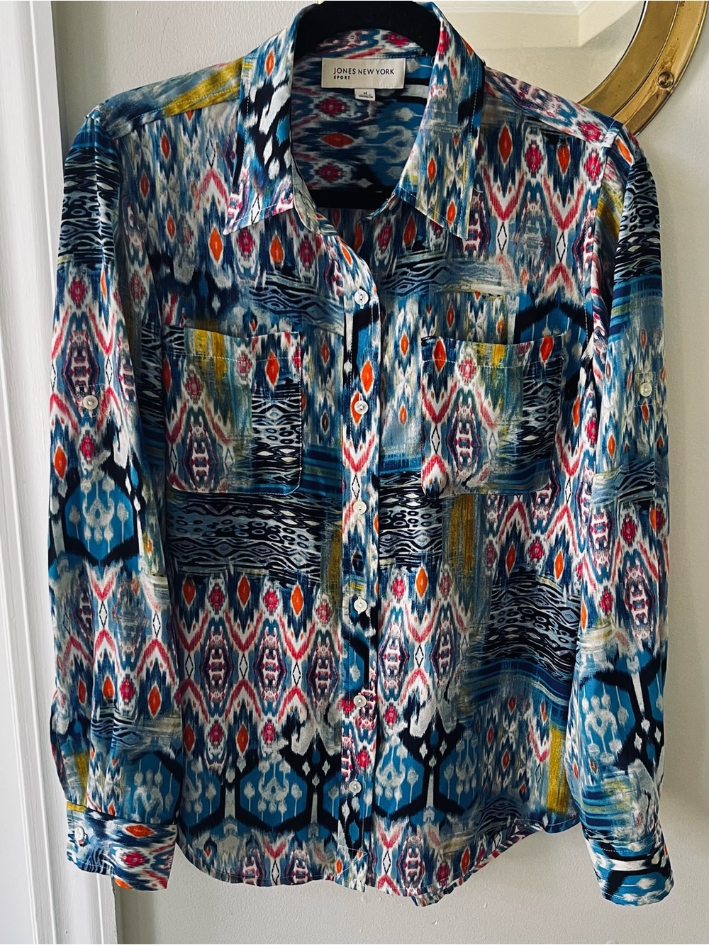 Jones New York  Sport Multicolor Button-Up Shirt